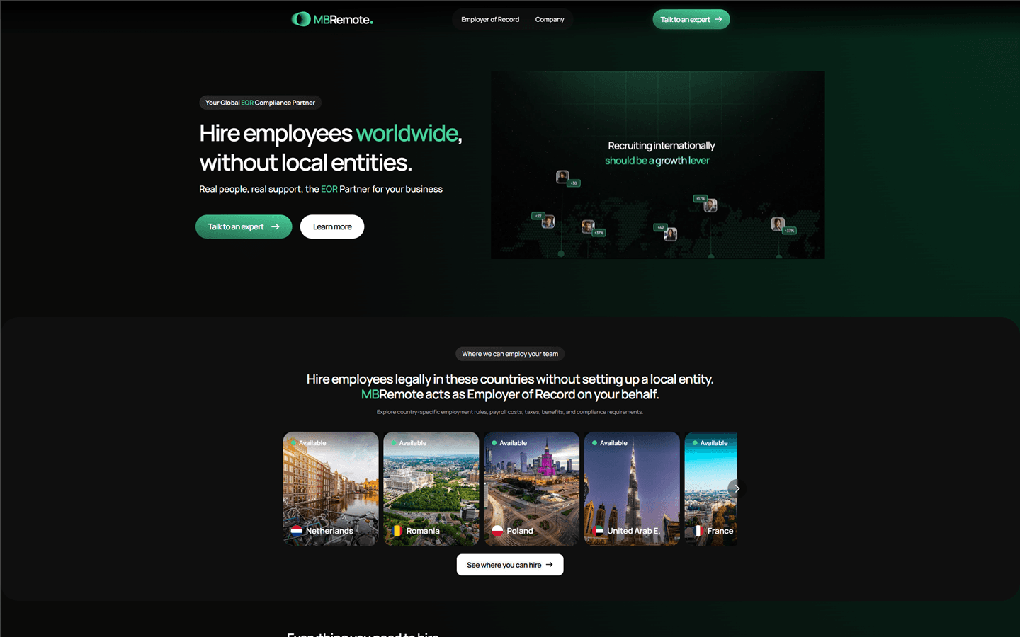 Capture d'écran du site mbremote.io