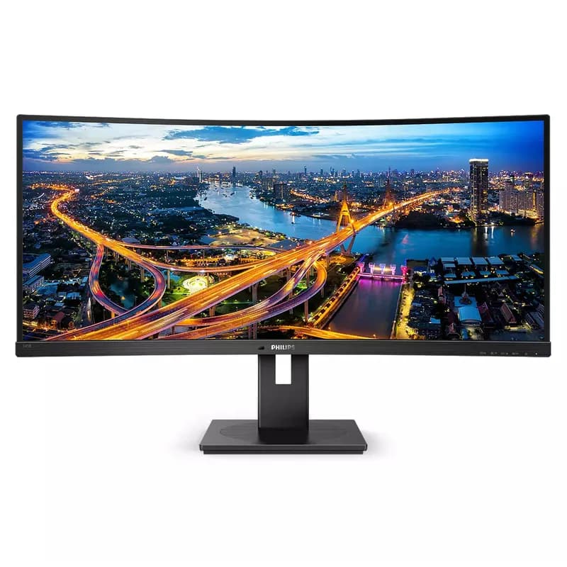 86.4cm/34'' (3440x1440) Philips B-Line 345B1C Curved 5ms 21:9 USB 2xHDMI DisplayPort VESA Speaker WQHD Black