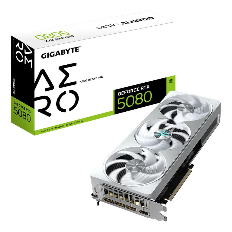 RTX 5080 16GB Gigabyte Aero OC GDDR7 3Fan white