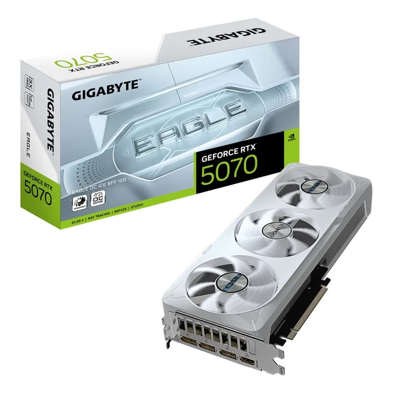 RTX 5070 12GB Gigabyte Eagle Ice OC SFF GDDR7 3 Fan white