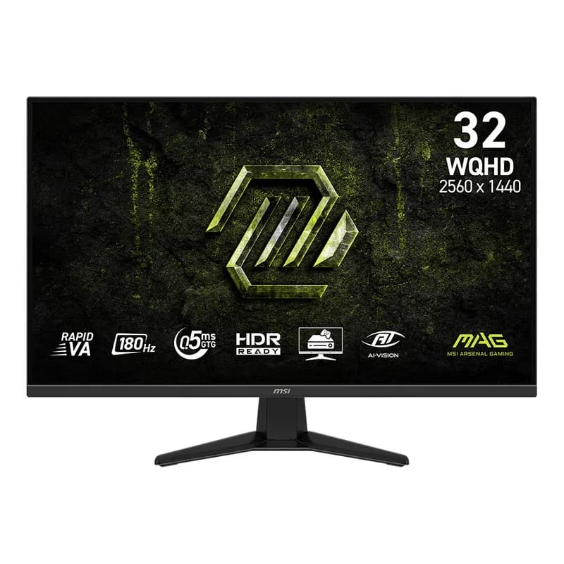 MSI MAG 325QFDE E18V Gaming Monitor - WQHD Panel, 180Hz 0,5 ms GtG, Rapid VA-Panel