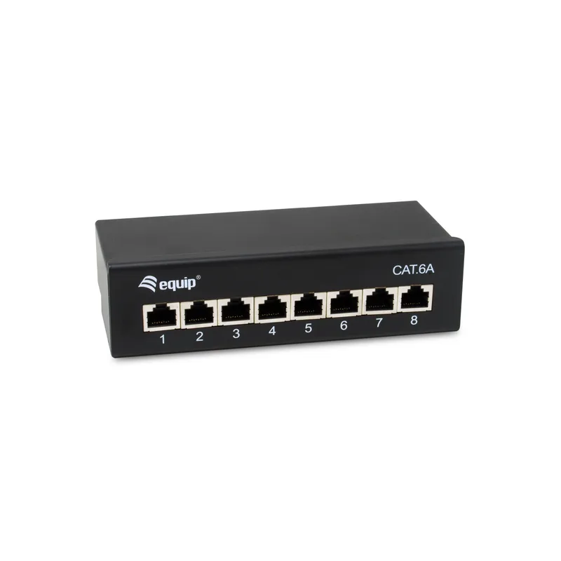 Equip Patchpanel 8x RJ45 Cat6A FTP 1HE Premium Noir
