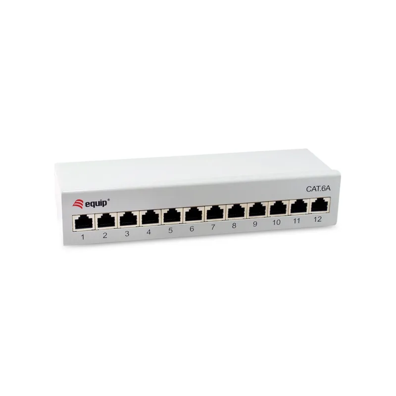 Equip Patchpanel 12x RJ45 Cat6A FTP 1HE Premium hellgrau