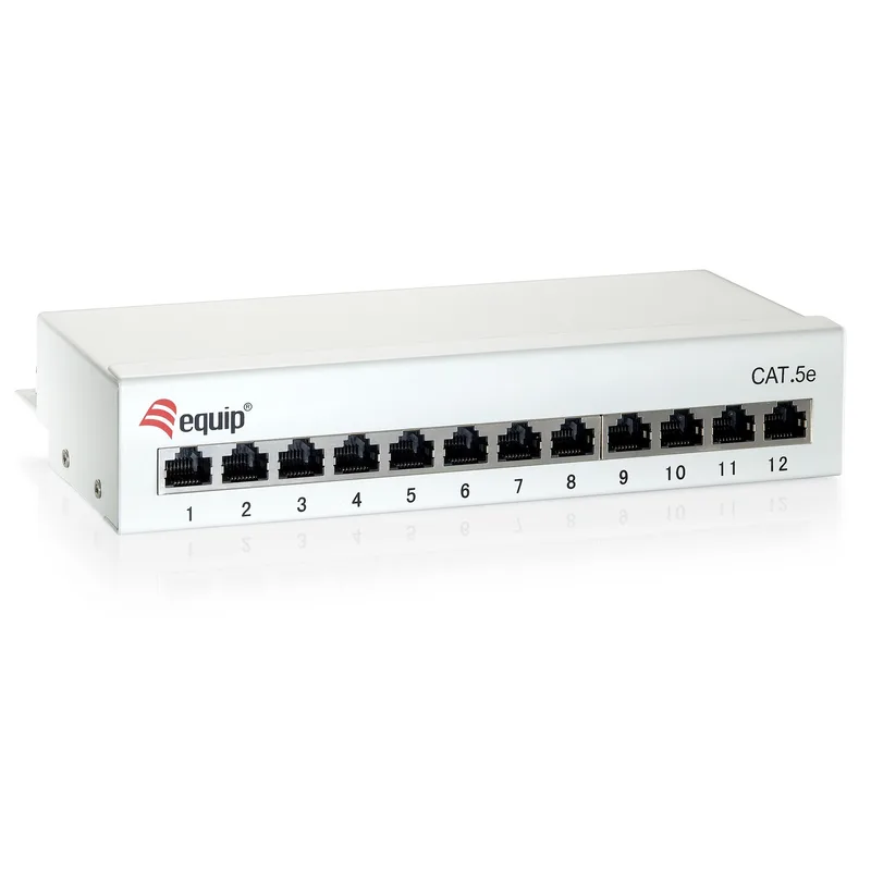 Equip Patchpanel 12x RJ45 Cat6 FTP Desktop ISO/IEC hellgrau