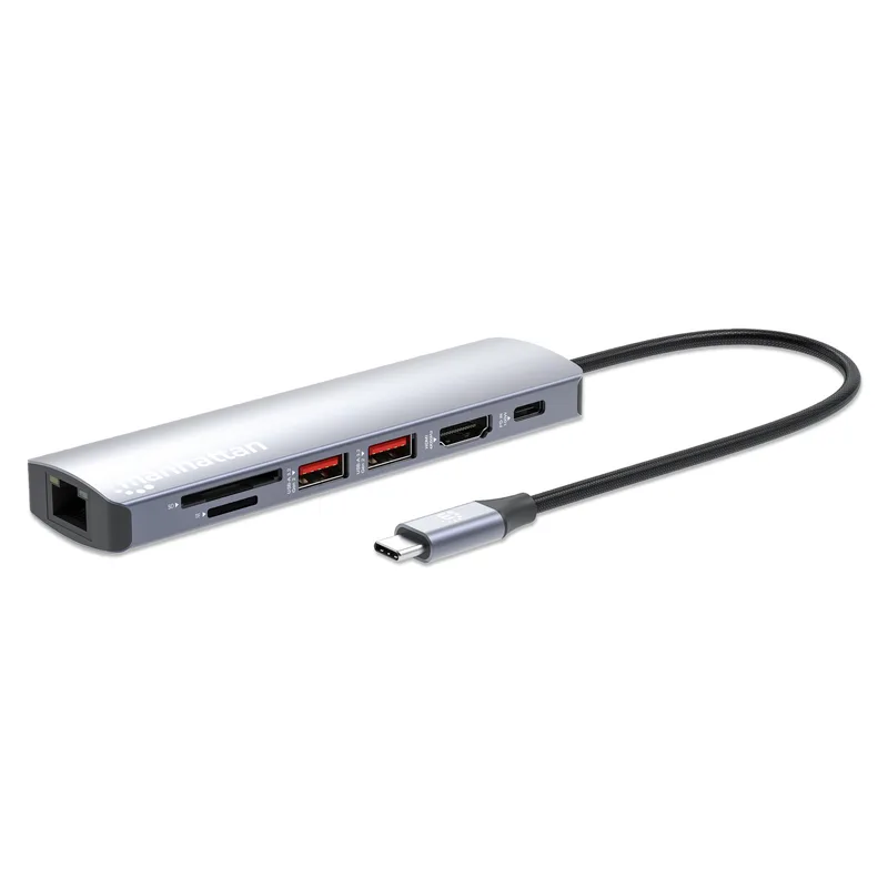 MANHATTAN 7-in-1 4K USB-C Dockingstation 1xHDMI 2xUSB 10Gb/s