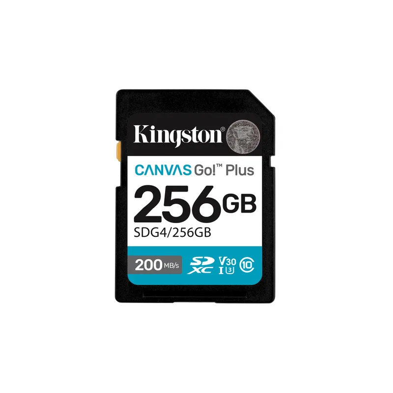 CARD KINGSTON 256GB XC Canvas Go Plus Gen4 200MB/s C10 UHS-I U3 V30