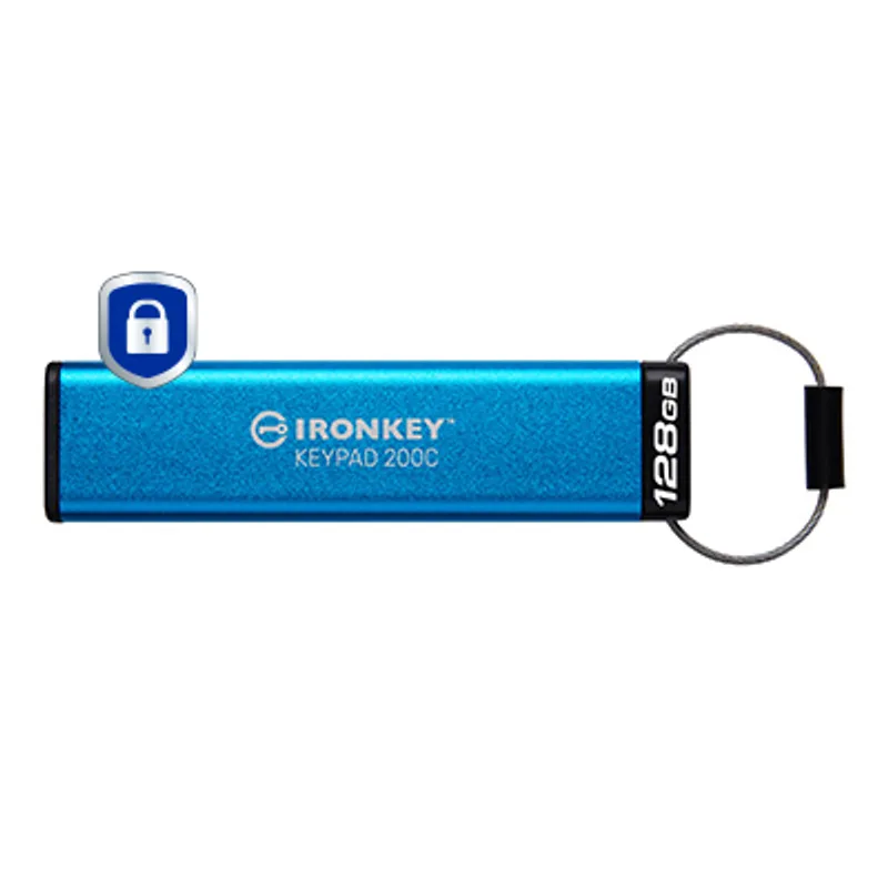STICK 128GB Kingston IronKey Keypad 200C AES-256 USB-C retail