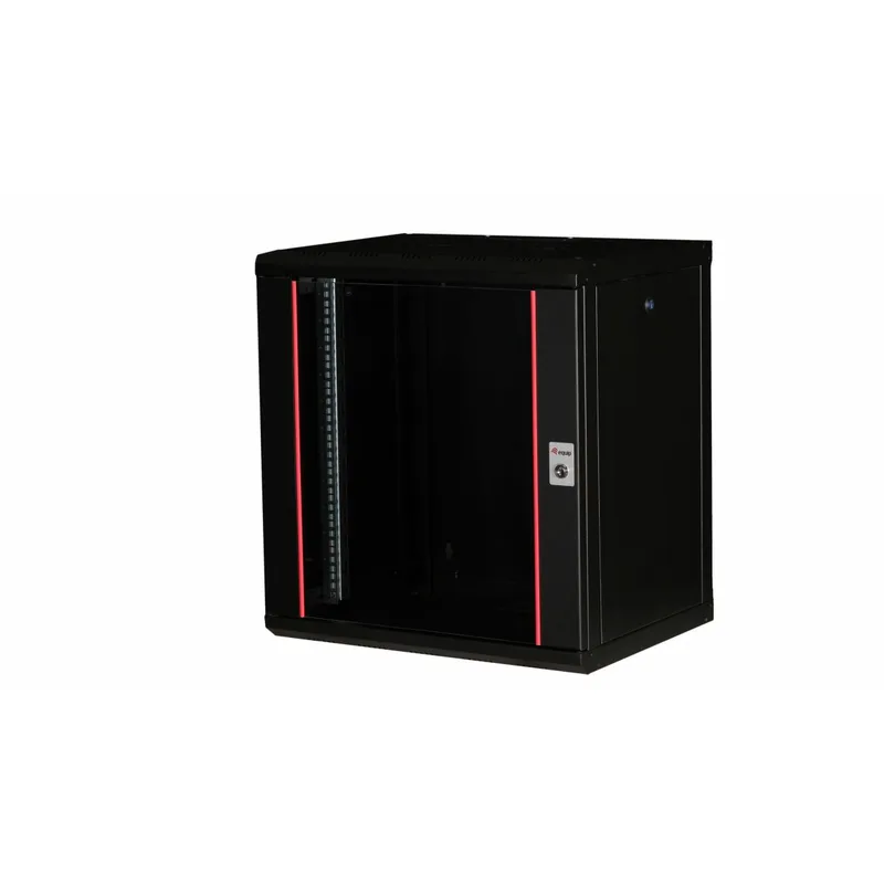 19" Armoire réseau Porte en verre PM 600x450mm 12HE Noir