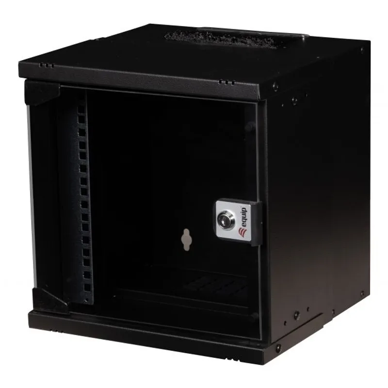 10" Boîtier mural Porte en verre ECO 300x300mm 6U Noir