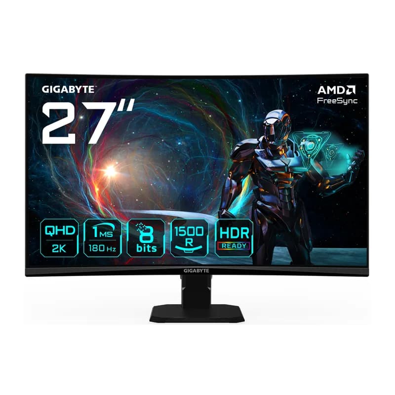 68,6 cm (27") 2560 x 1440 Pixel Gigabyte GS27QCA EK 16:9 Quad HD VA 1 ms 180 Hz HDR DisplayPort HDMI VESA