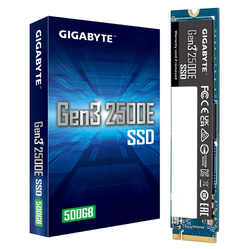 GIGABYTE Gen3 2500E M.2 2280 SSD 500GB PCIe 3.0x4 NVMe1.3