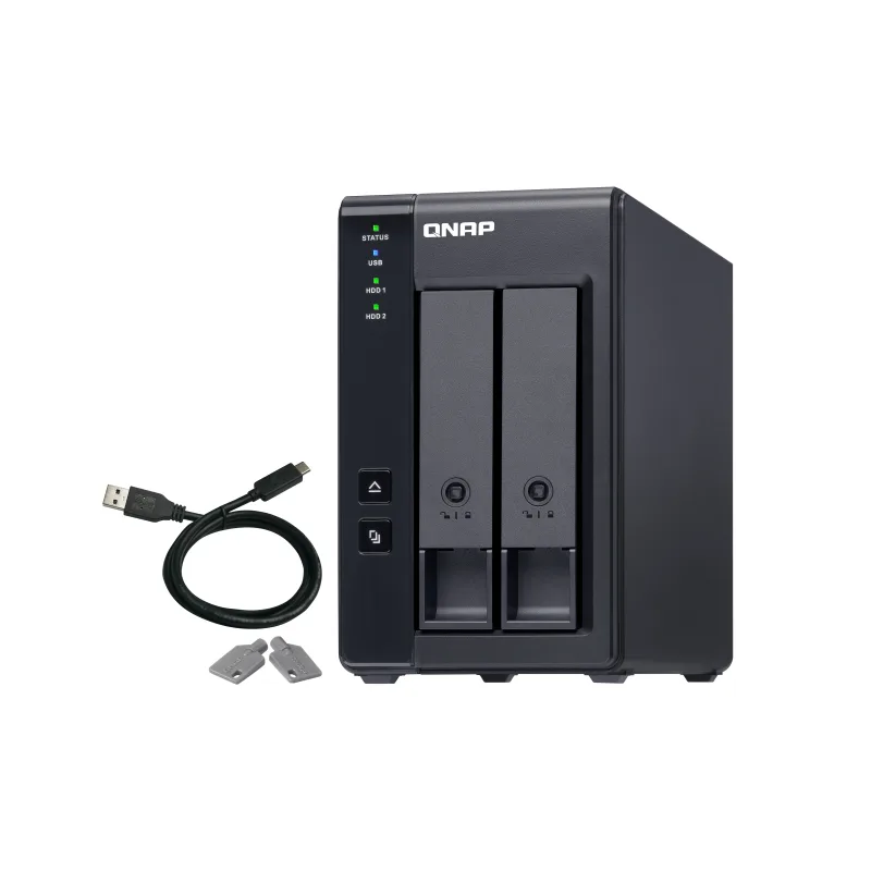 QNAP TR-002 2 Bay USB Type-C Direct Attached Storage with Hardware RAID