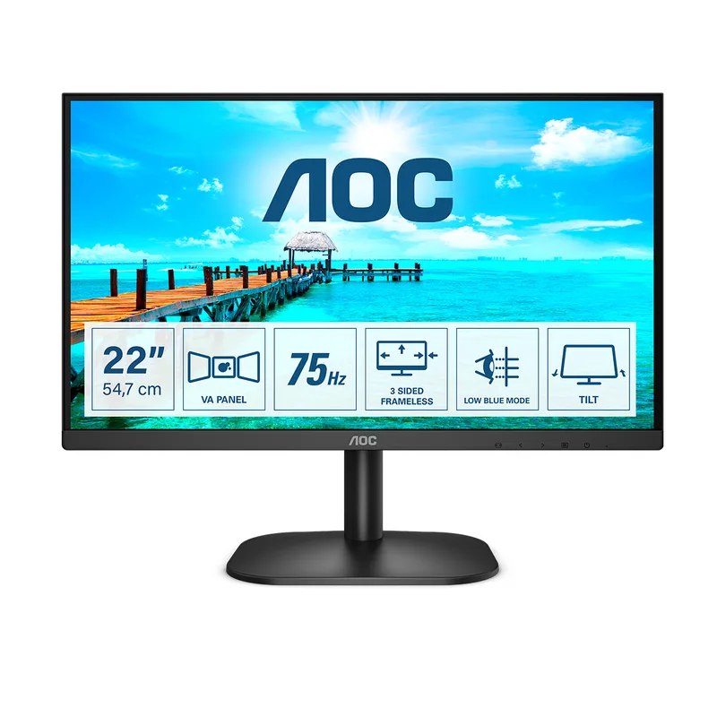 AOC 54.6cm (21.5") 22B2H 16:09 HDMI black