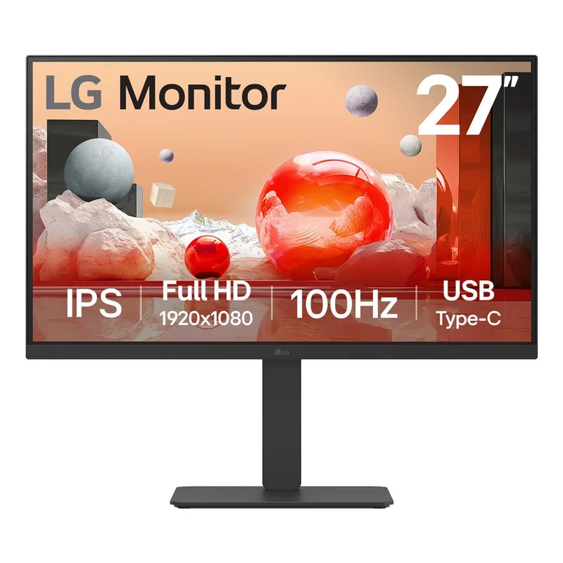 68,6cm/27" (1920x1080) LG 27BA650-B 16:9 FHD IPS 5ms 100Hz HDMI DP USB-C Speaker Pivot Black