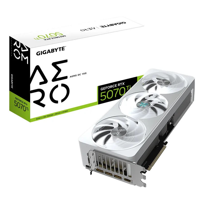 RTX 5070 Ti 16GB Gigabyte Aero OC GDDR7 3 Fan white