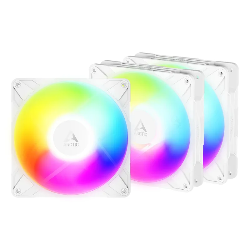 ARCTIC P14 Pro Reverse PWM Ventilateur A-RGB 3 Pack White