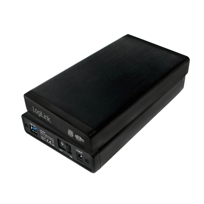 3,5" Extern. Encl. USB 3.0/SATA, black, ALU