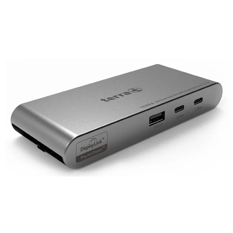 D Wortmann TERRA MOBILE station d'accueil 770 USB-C station d'accueil double affichage avec double affichage