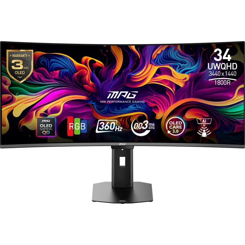MSI MPG 341CQRDE QD-OLED X36 Gaming Moniteur - 360Hz, 0,03ms GtG