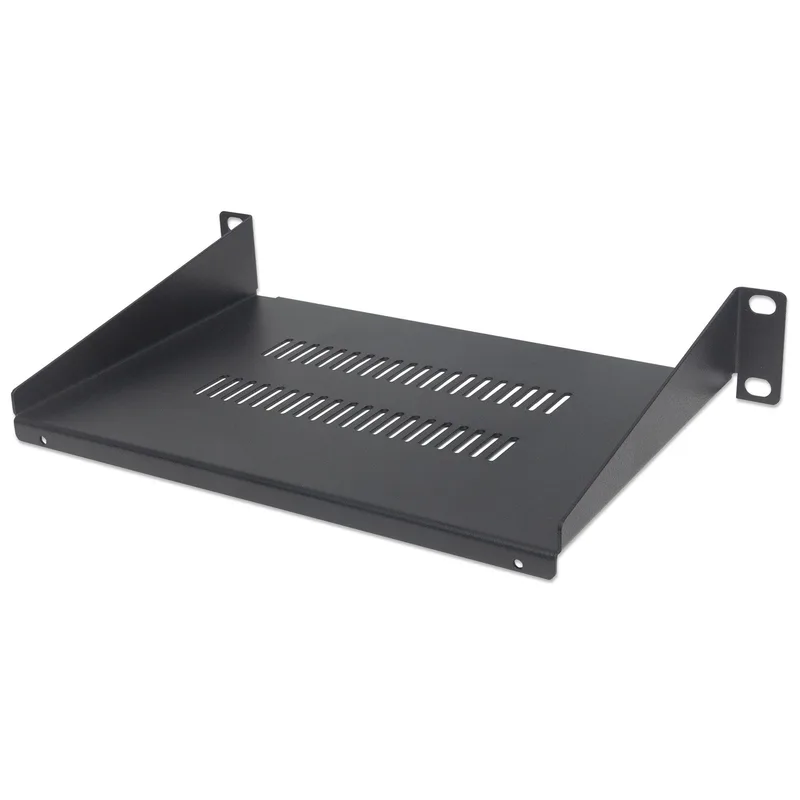 INTELLINET 10" Fachboden 150mm Frontmont. 1HE perforiert sw