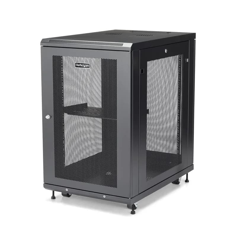 Server Rack Armoire - 78cm tiefes Gehuse - 18 HE - Netzwerk Server Armoire - Datenschrank