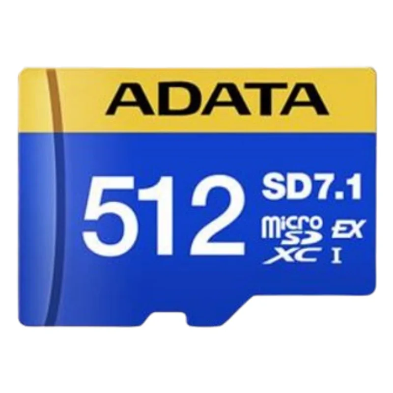 CARD ADATA Premier Extreme microSDXC SD7.1 512 GB (Bleu/gelb, SD7.1 Express, UHS-I U3, Class 10, V30, Nintendo Switch 2 Ready)