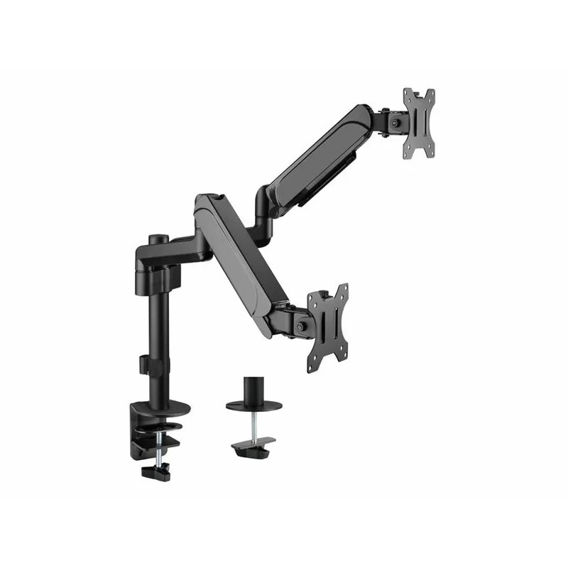 equip Support de bureau 17" - 32" 2TFT je 9kg 360 Gasfeder Noir