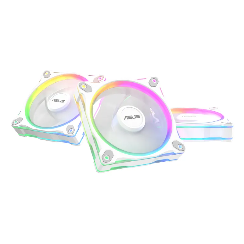 120mm ASUS PRIME MR120 ARGB Reverse Triple Pack Ventilateur de boîtier Blanc, 120 mm, PWM
