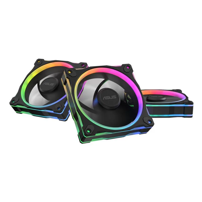 120mm ASUS PRIME MR120 ARGB Reverse Triple Pack Ventilateur de boîtier Noir, 120 mm, PWM