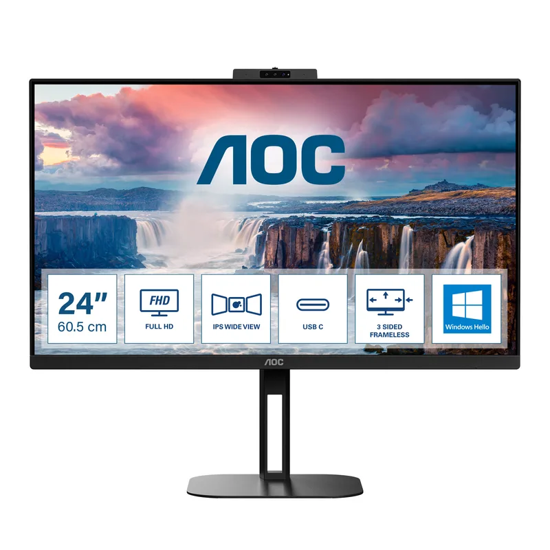AOC 24V5CW/BK 60.45cm 23.8Zoll Moniteur HDMI DP USB