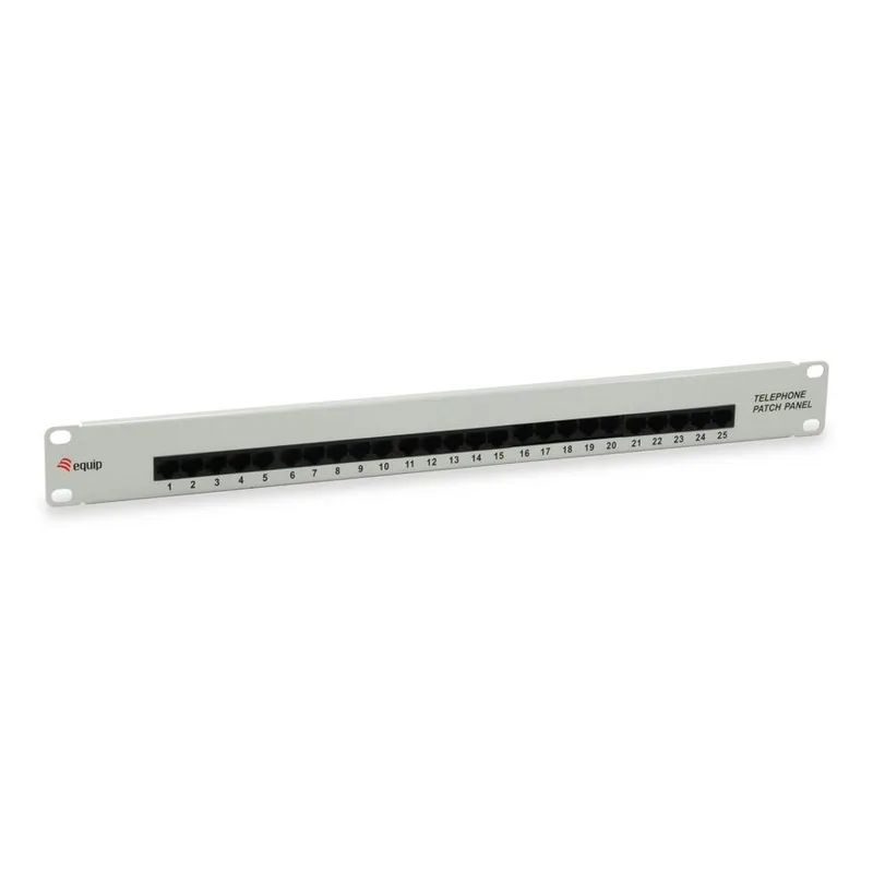 Equip Patchpanel 25x RJ45 Cat3 19" UTP 1HE ISDN hellgrau