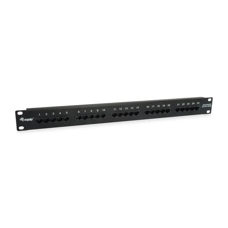 Equip Patchpanel 25x RJ45 Cat3 19" UTP 1HE ISDN Noir