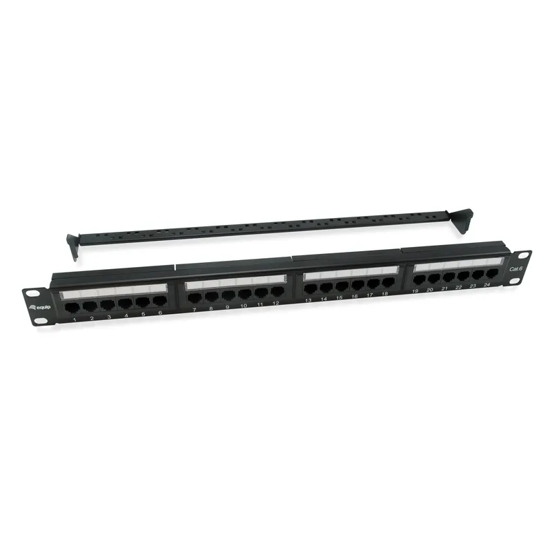 Equip Patchpanel 24x RJ45 Cat6 19" UTP 1HE ISO/IEC Noir