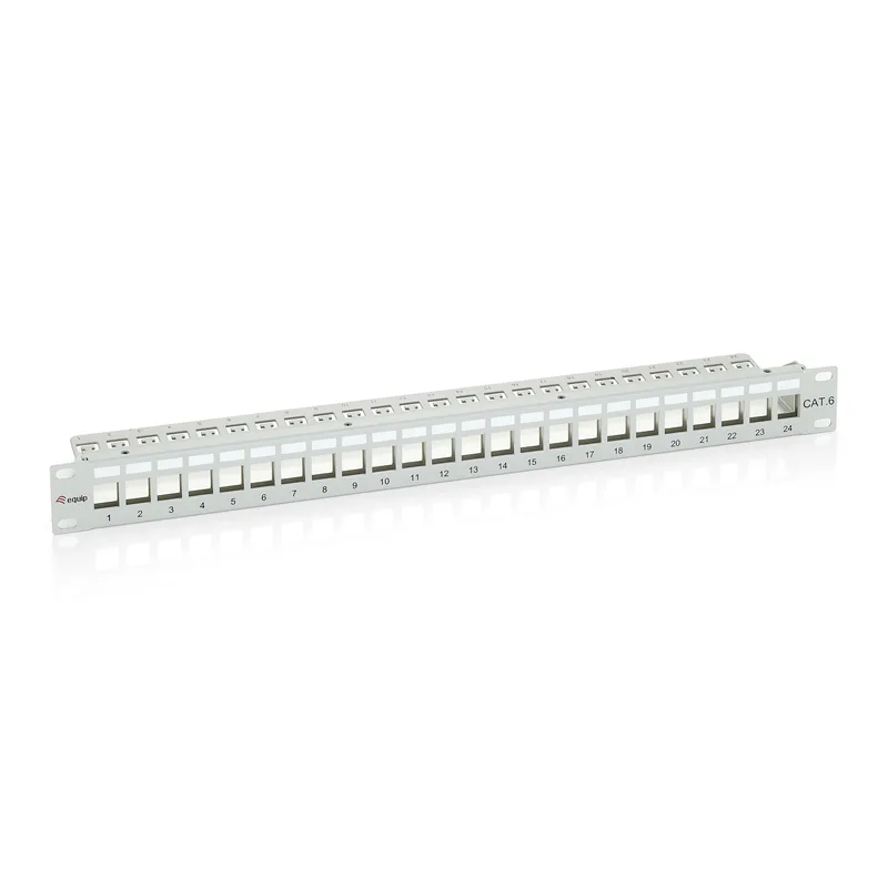 Equip Patchpanel 24x Cat6 19" FTP 1HE Keystone Montage gr