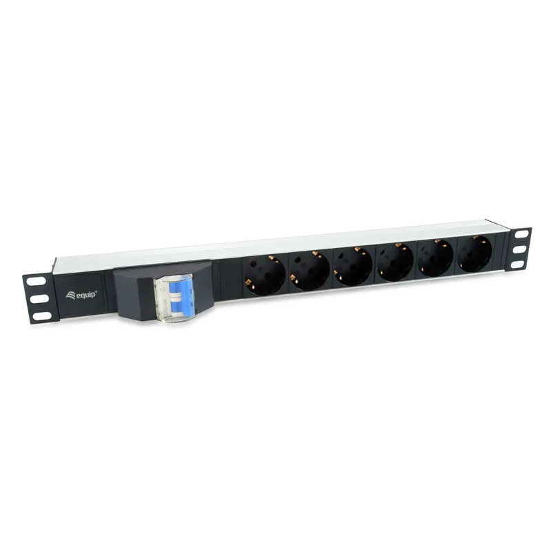 Equip Multiprise 19"(1HE)6fach Schuko 1.8m Câble si