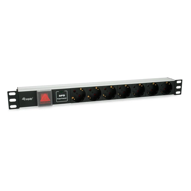 Equip Multiprise 19"(1HE)7fach avec protection Ü + vitesse