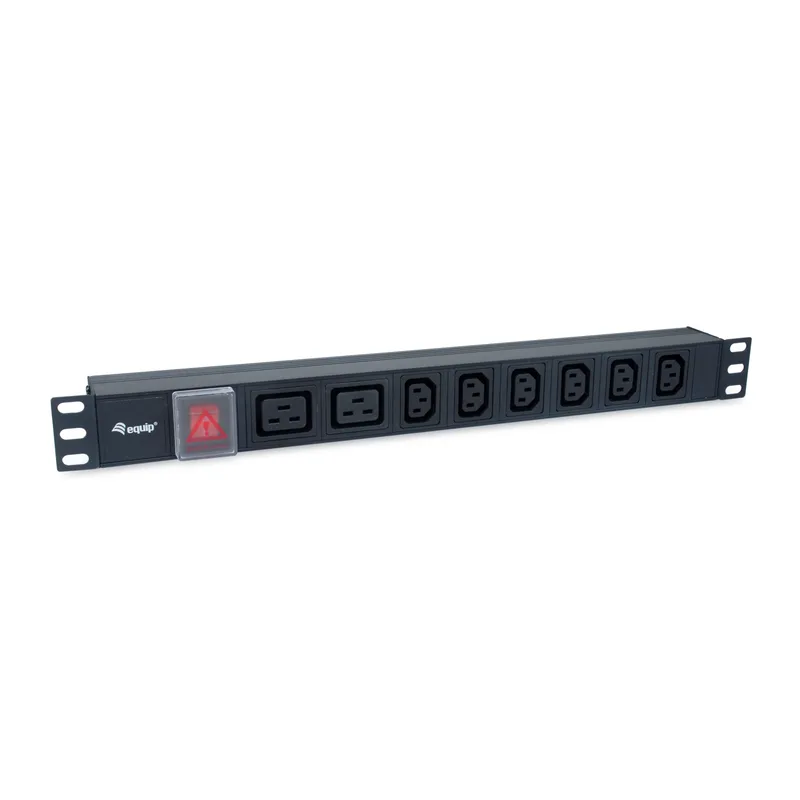Equip Multiprise 19"(1HE)8fach IEC C20 1.8m Alu. Sch