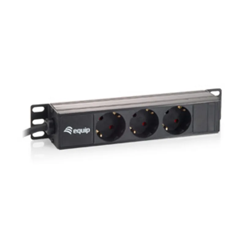 Equip Multiprise 10" 1U. 3fach franz. 250V max 3500W