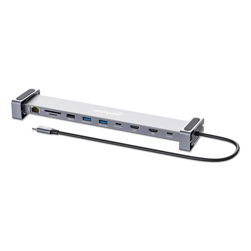 MANHATTAN 10-in-1 4K USB-C PD Dockingstation 2xHDMI