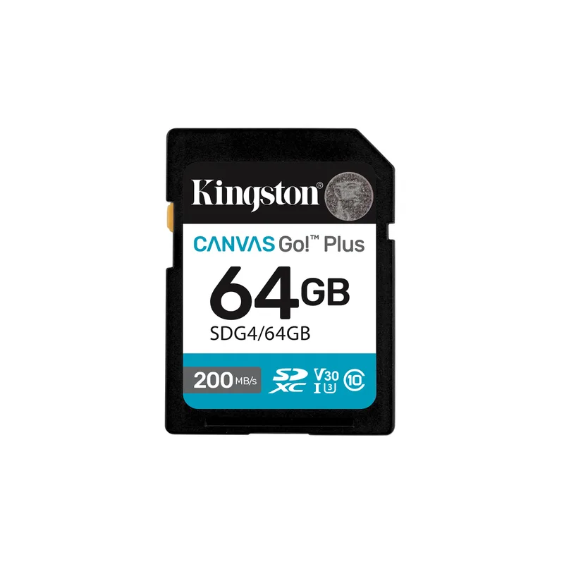 CARD Kingston 64GB XC Canvas Go Plus Gen4 200MB/s C10 UHS-I U3 V30