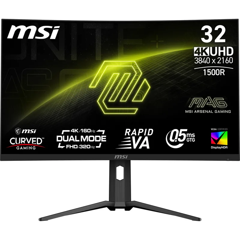31.5"(80cm)TFT MSI MAG 321CUPDFDE Curved UHD 160Hz Black