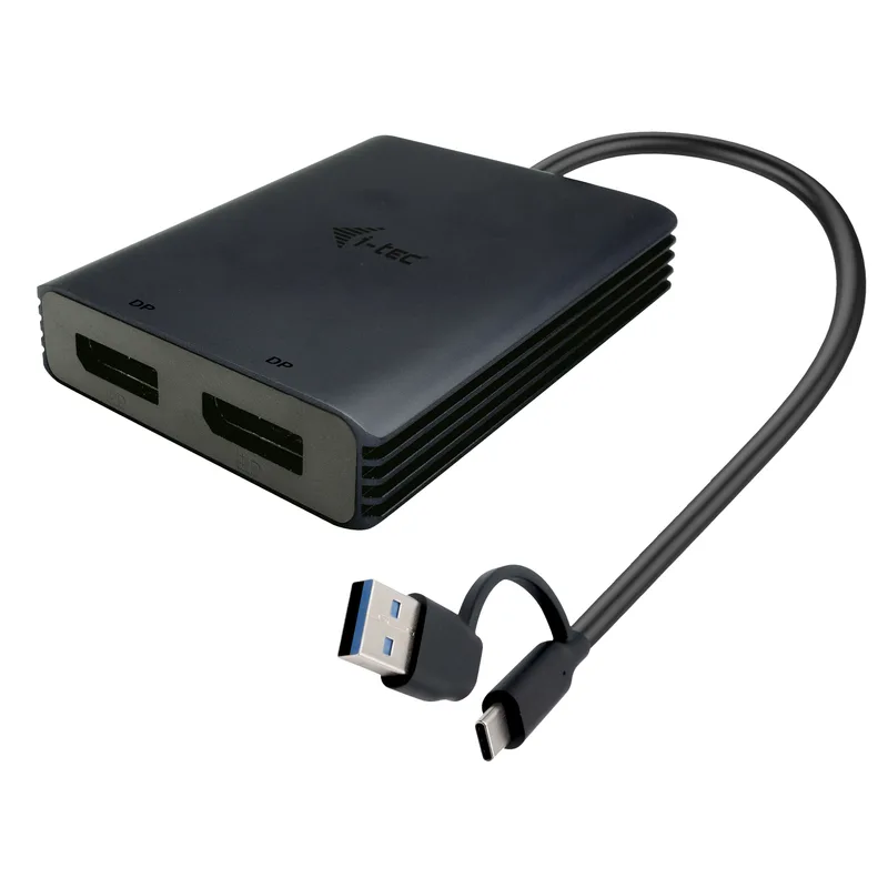I-TEC USB-A/C 2X DP Adaptateur