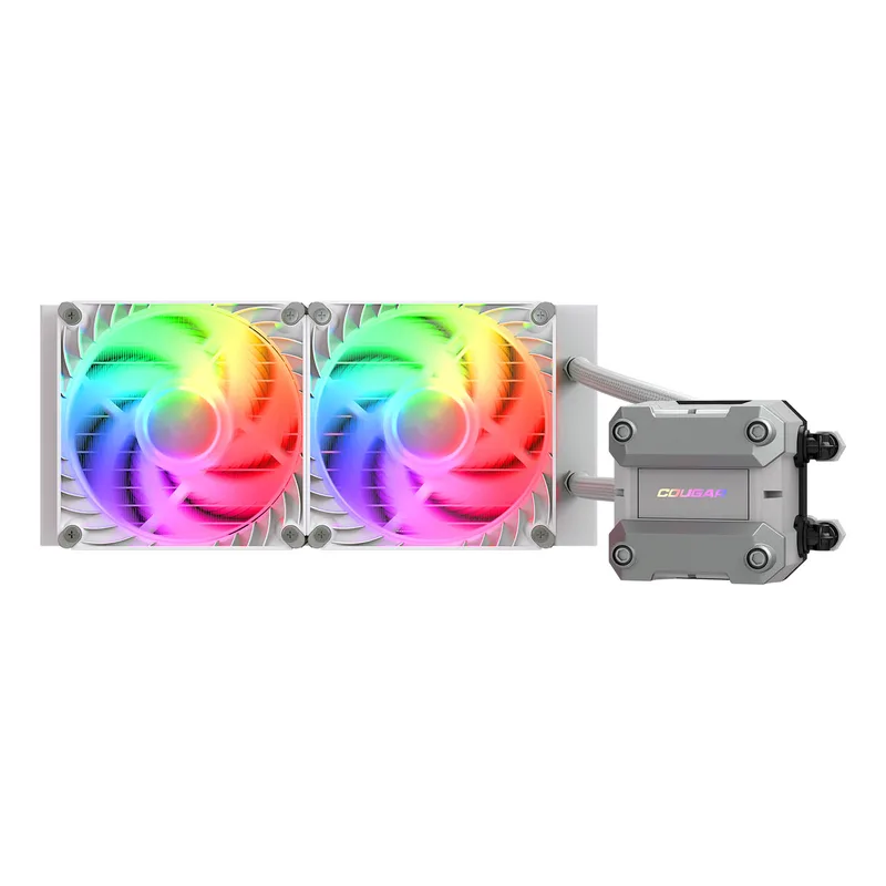 K COUGAR CPU Refroidissement de l'eau Poseidon Ultra 240, ARGB, Blanc