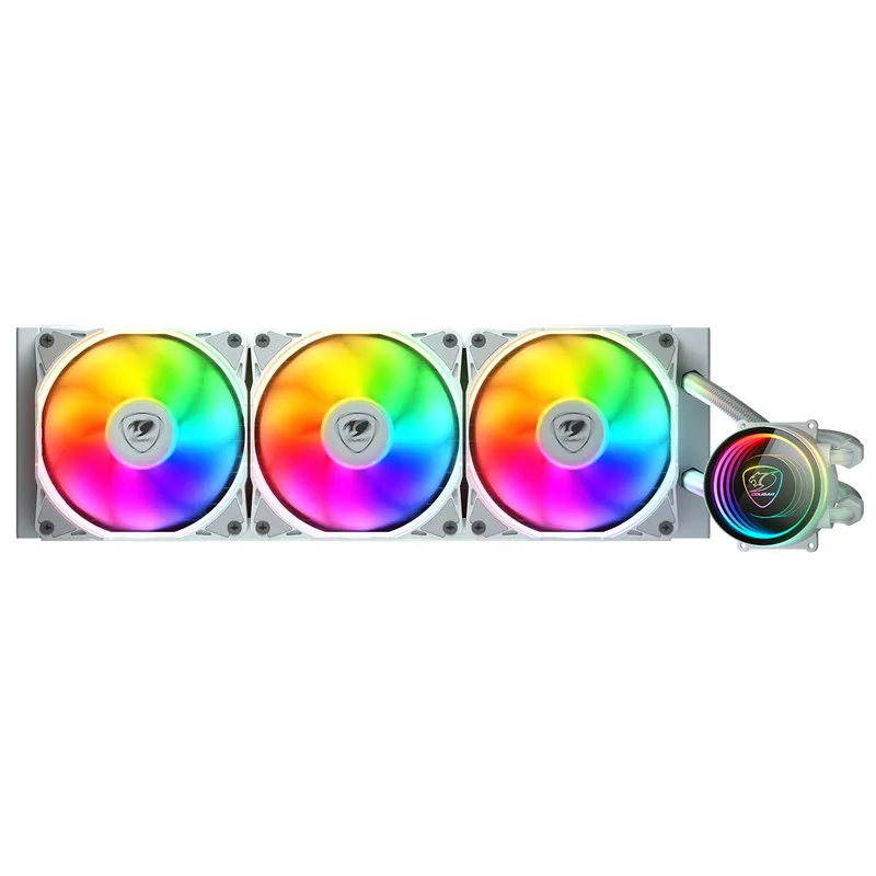 K COUGAR CPU Refroidissement de l'eau Poseidon Elite 360, ARGB, Blanc