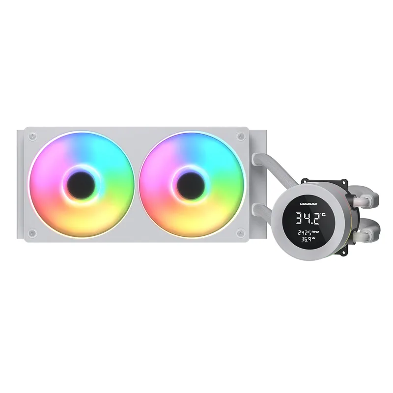 K COUGAR CPU Refroidissement de l'eau Poseidon Vistek 240, ARGB, Blanc