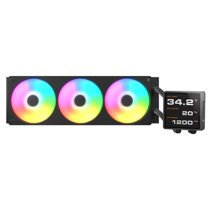 K COUGAR CPU Refroidissement de l'eau Poseidon Vistek Pro 360,ARGB,Schw.