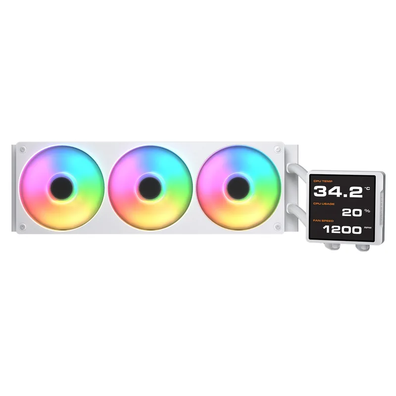 K COUGAR CPU Refroidissement de l'eau Poseidon Vistek Pro 360,ARGB,Blanc
