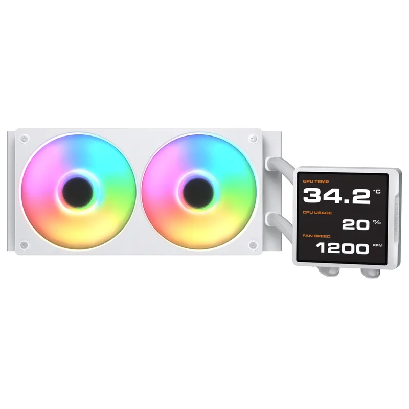 K COUGAR CPU Refroidissement de l'eau Poseidon Vistek Pro 240,ARGB,Blanc