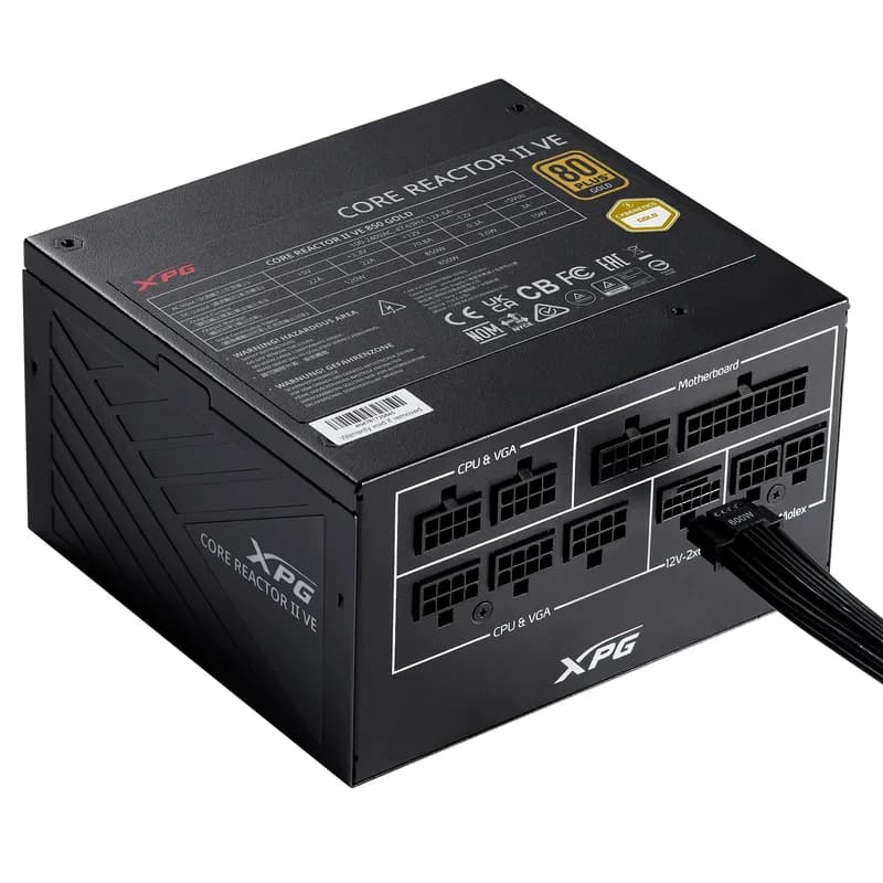 850W XPG CORE REACTOR II VE 850 ATX3.1 80+ Gold