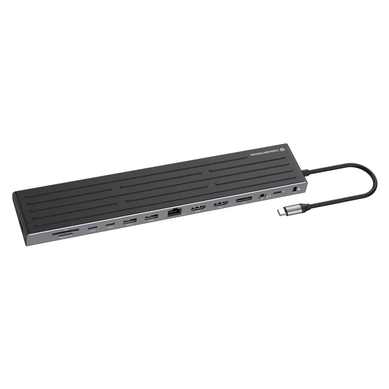 CONCEPTRONIC 14-1 Dock USB-C->2xHDMI/DP/2xUSB-C/+ 18cm sw